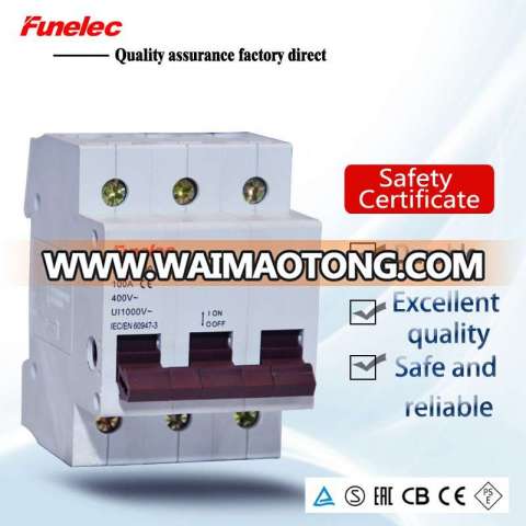 High Making and Breaking Electircal 3p 80A 100A Isolator Switch